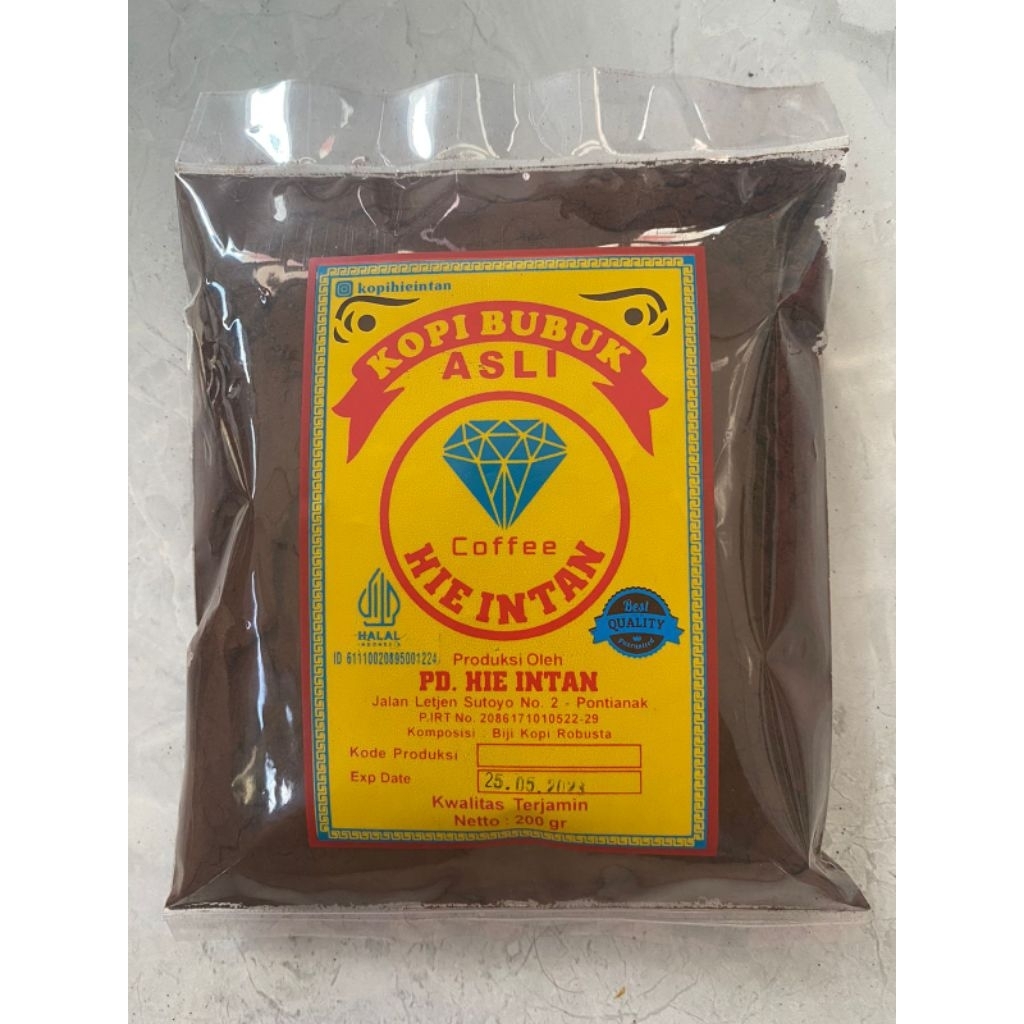 

Kopi Bubuk Hie Intan (Ukuran 200Gr) Robusta [Dua Obor]