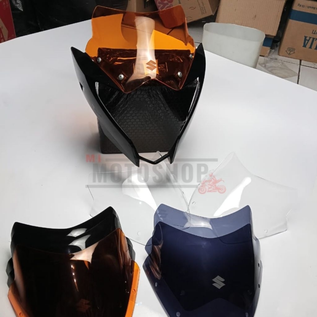Visor Fu Facelift model SGA, Winshield Fu F150 Facelift, Aksesoris motor Suzuki F150 Facelift model 
