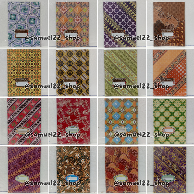 

Sampul Buku Boxy / Big Boss / B5 BAMBOO Batik Isi 20