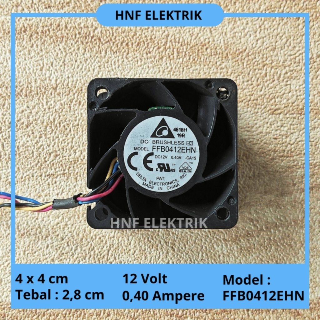 Fan DC 4 x 4 cm 12V 0,40A Kipas 12volt 0.40ampere 4cm High Speed