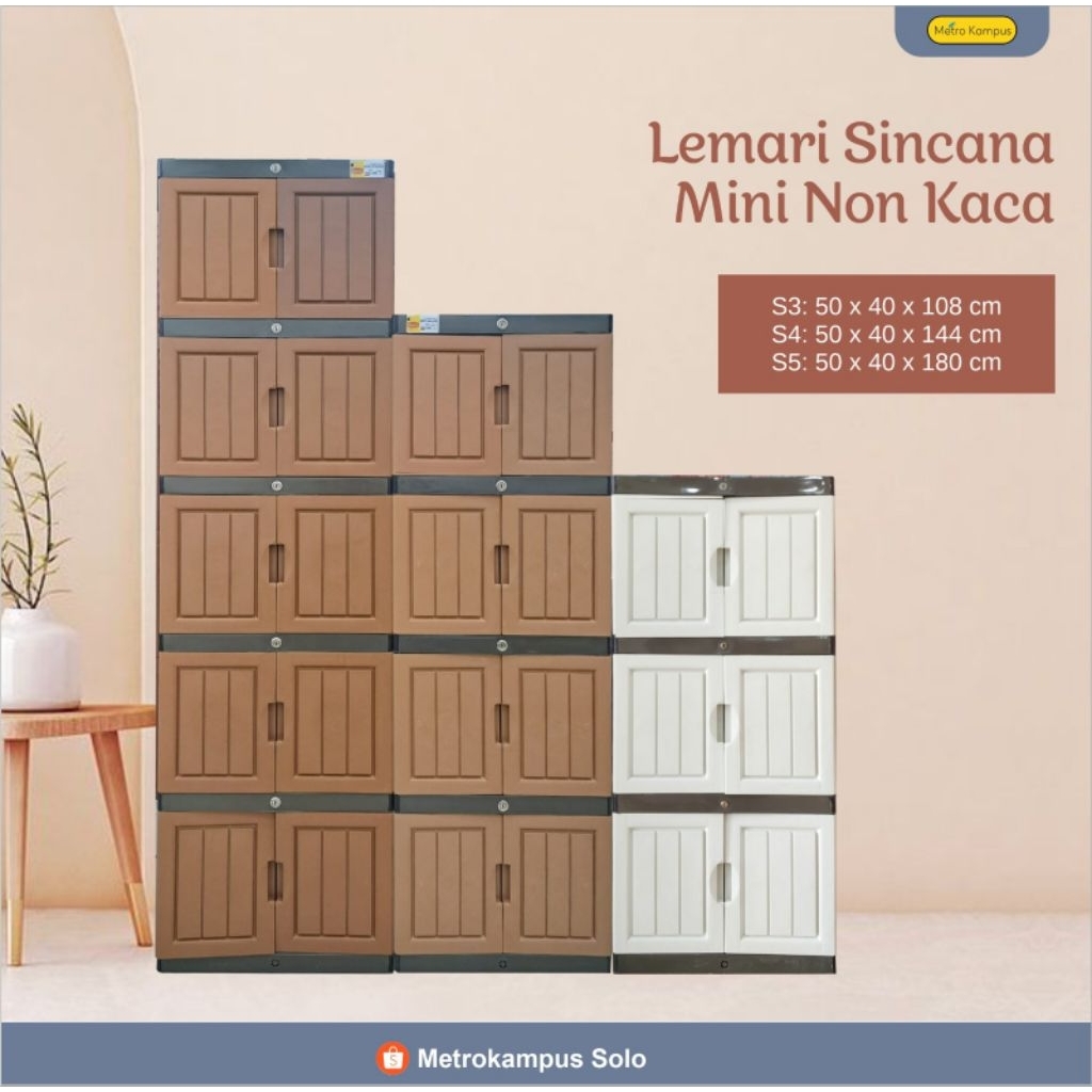Lemari Sincana Mini Non-Kaca Susun 3,4,5/Lemari Sincana/ Lemari Non-Kaca