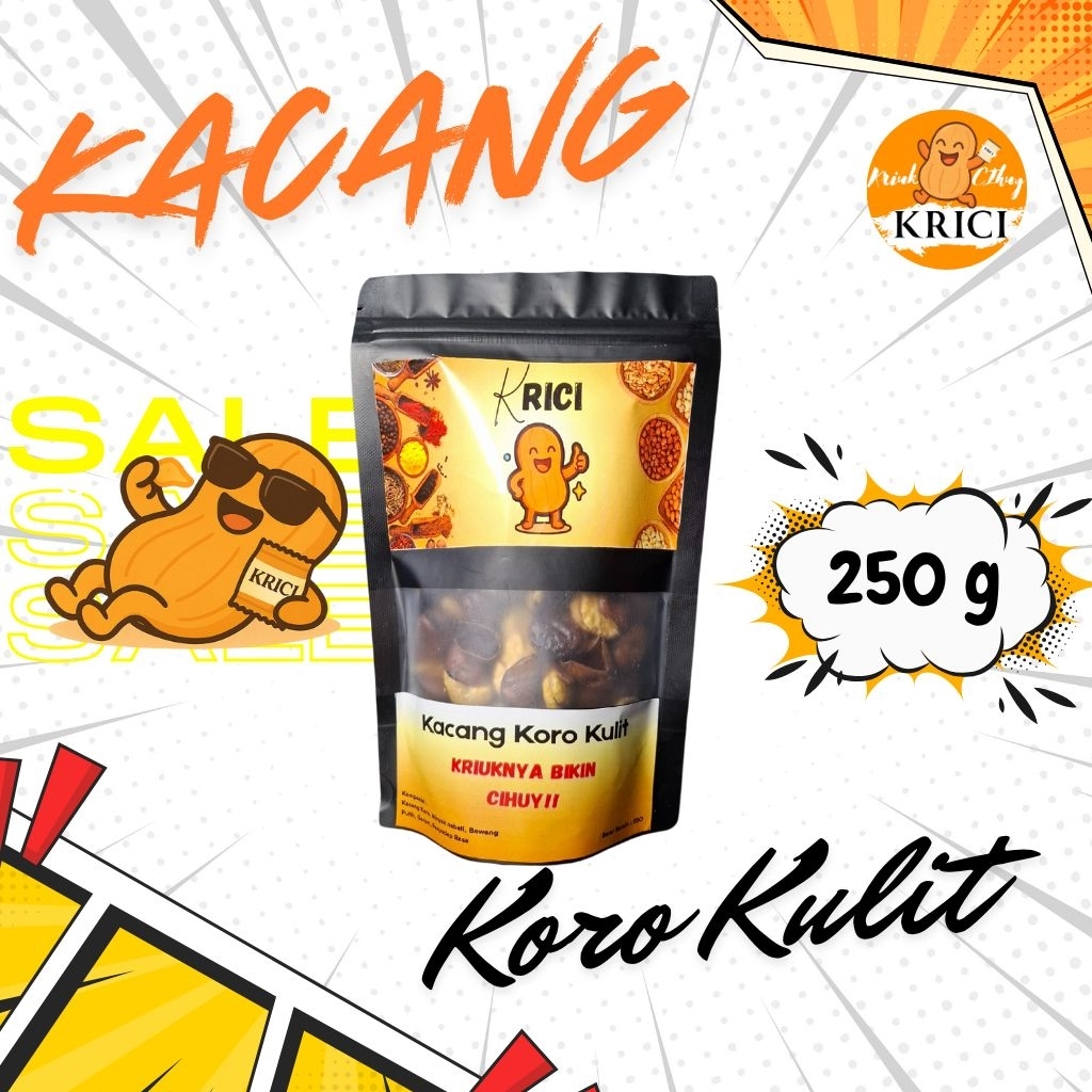 

KRICI Kacang Koro Kulit 250g / 500g - KriukEkstra untuk Pecinta Kacang