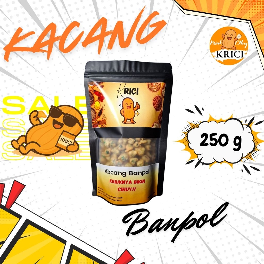 

KRICI Kacang Banpol 250g / 500g - SnackUnik Renyah Anti Gagal