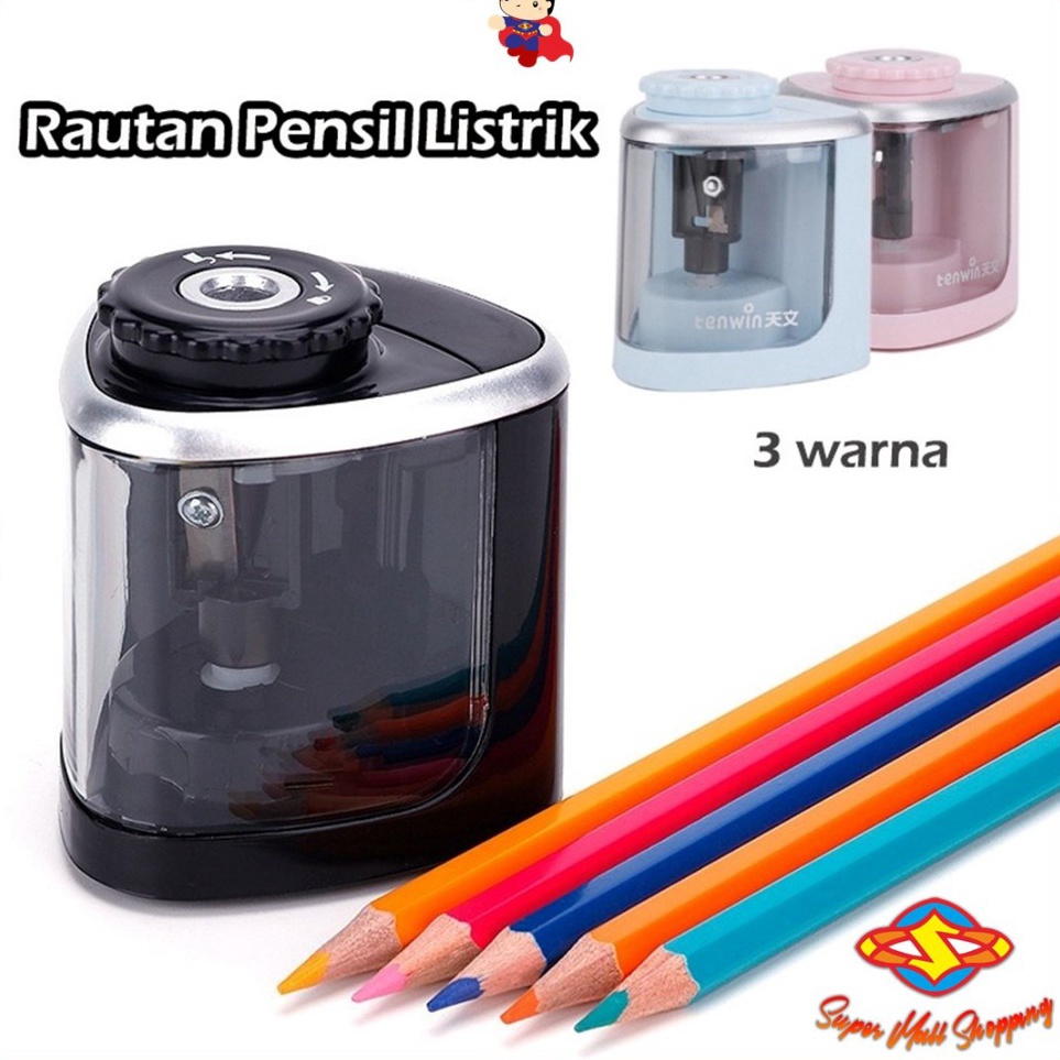 

BISA COD SMS Rautan Pensil Listrik Otomatis Manual Baterai Rautan Pensil Elektrik Portebel Pencil Sharpener Rautan Pensil Rotary Pensil 68mm Untuk Alat Tulis Sekolah Kantor