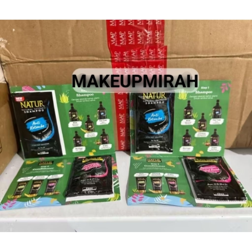 PROMO NATUR Shampo & Conditioner Ginseng Sachet isi 2