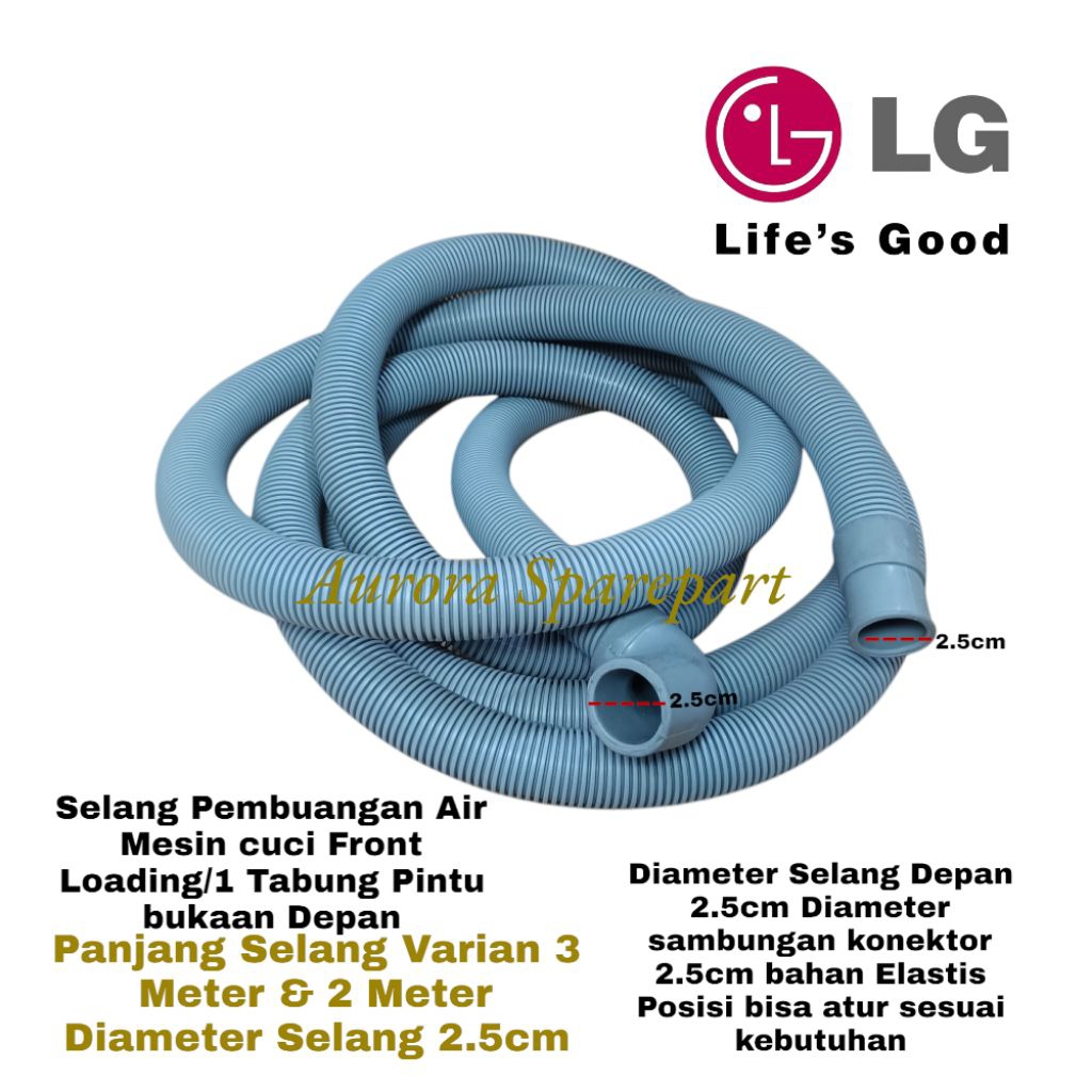 Selang pembuangan air mesin cuci Front loading LG/Mesin cuci 1 Tabung otomatis