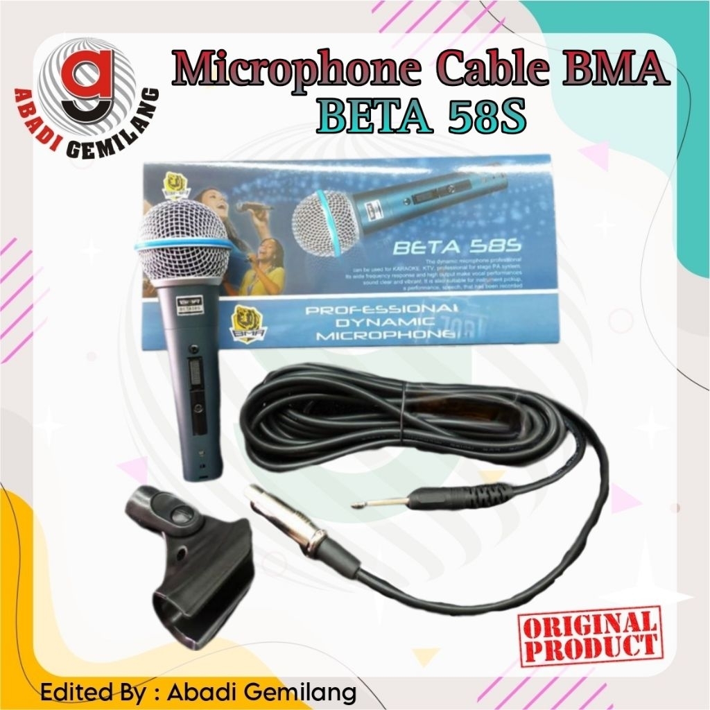 Microphone Cable BMA BETA 58S/Mic Kabel BMA BETA 58S ORIGINAL