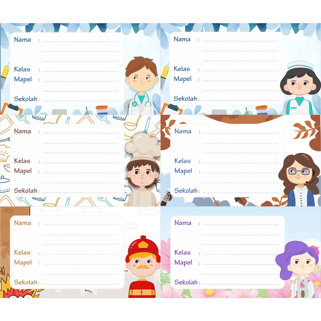 

Stiker Label Nama Buku/Stiker Nama Custom/Stiker Buku/Stiker nama/Stiker Lucu/Label Buku