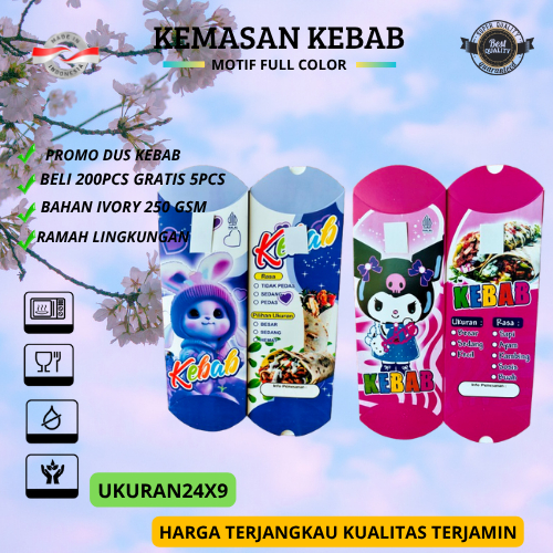 

Bungkus kebab isi 50 // Kemasan kebab ivory (24x9) // Box kebab // Dus kebab isi 50 // Wadah kebab // Kertas kebab isi 50