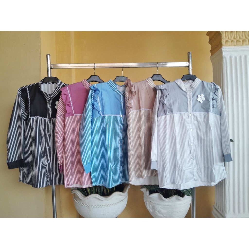 KEMEJA ATASAN WANITA SALUR BORDIR LD 110