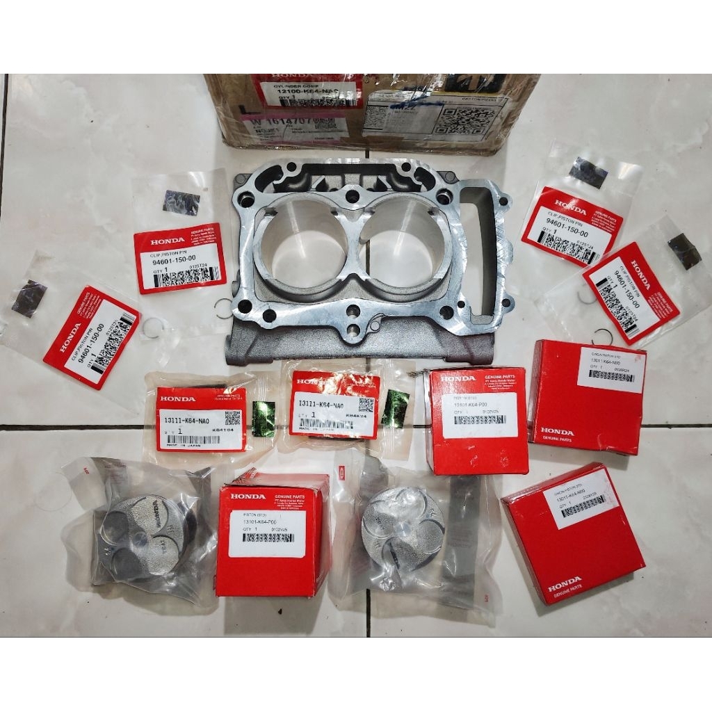 CYLINDER COMP CBR250RR BLOK SEHER BLOK PISTON SET PISTON 12100K64N00 PISTON KIT CBR250RR ORIGINAL AH