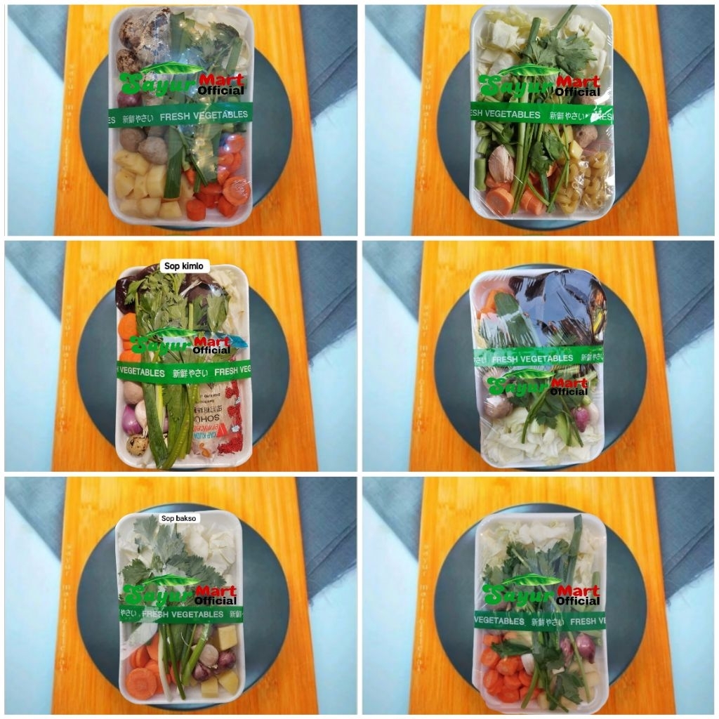 

Sayur Pack Sayur Sop Bakso /Sop Jamur Kuping /Sop Kimlo /Sop Makaroni /Sop Telur Puyuh