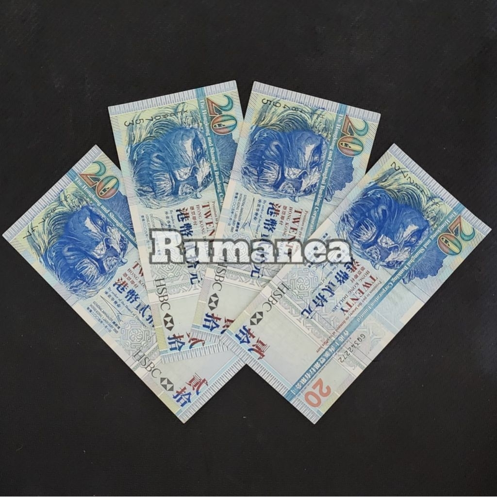 Dolar Hongkong Uang Asing Pecahan 20 Dolar HSBC