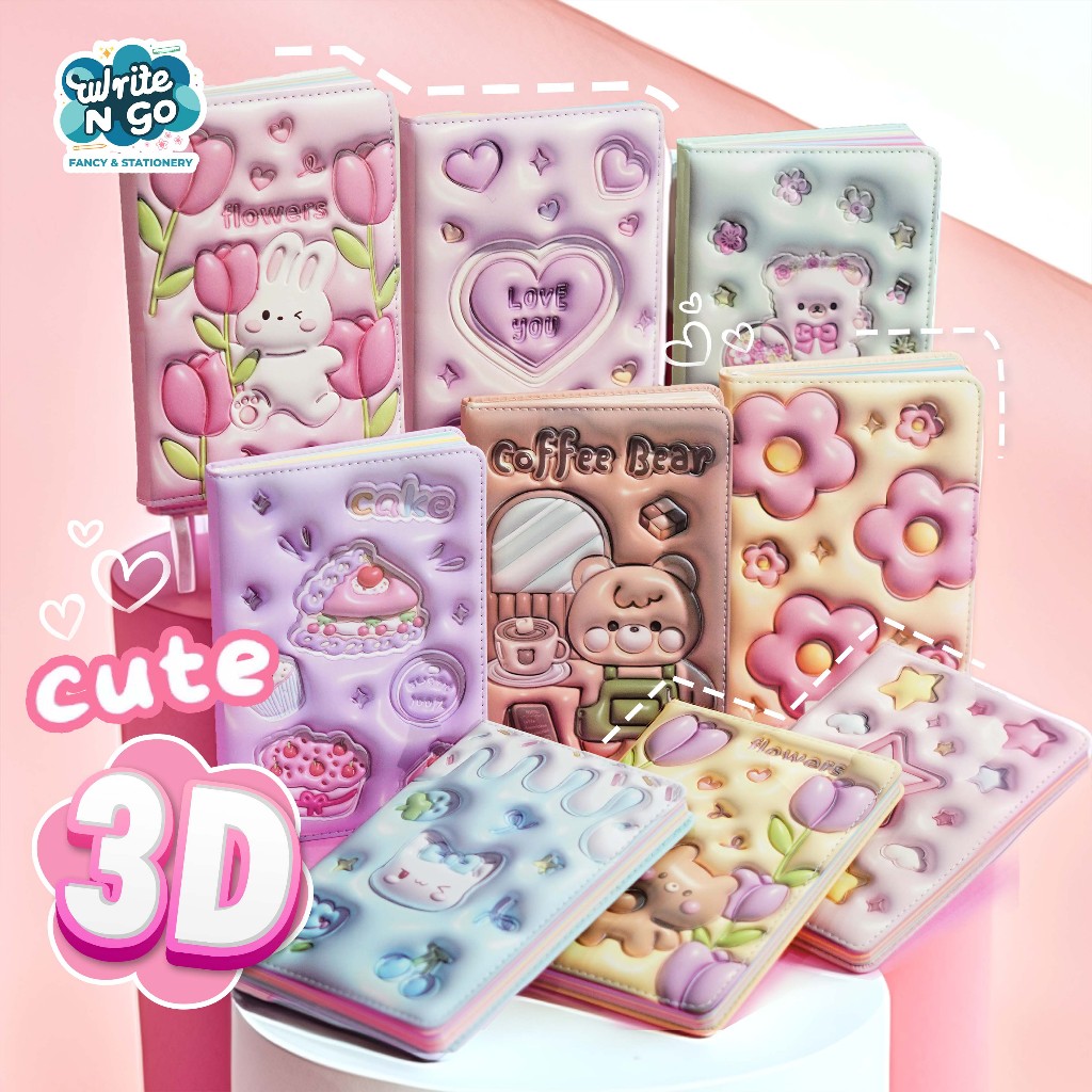 

[BARU] BUKU TULIS 3D DIARY ANAK 96 LEMBAR EMPUK TEBAL MOTIF KARAKTER BUKU JURNAL - 6K