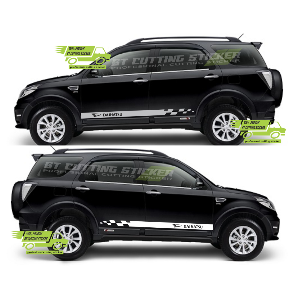 Sticker Mobil Terios / Stiker List Body Samping Daihatsu Terios / Striping Mobil Terios