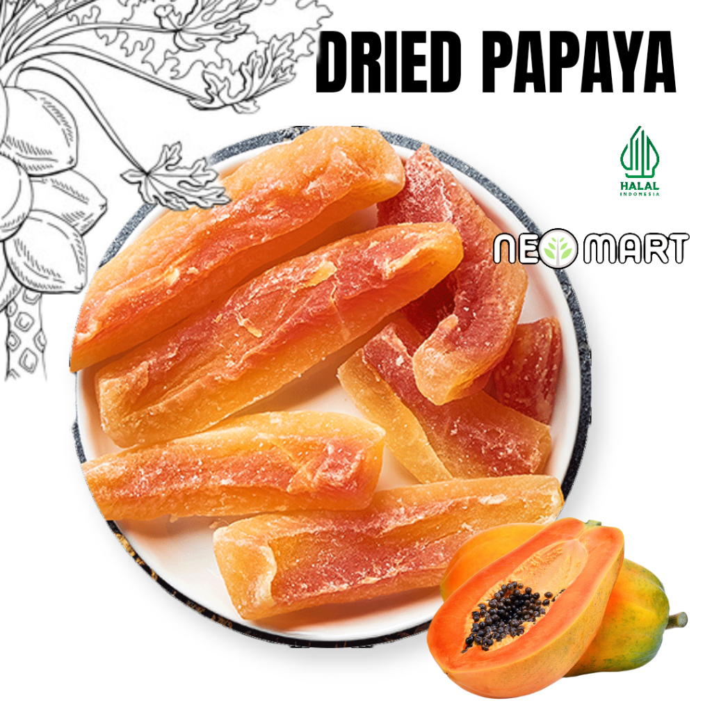 

1kg Dried Papaya/ Buah Pepaya Kering [Premium Dried Fruits] Dry Papaya