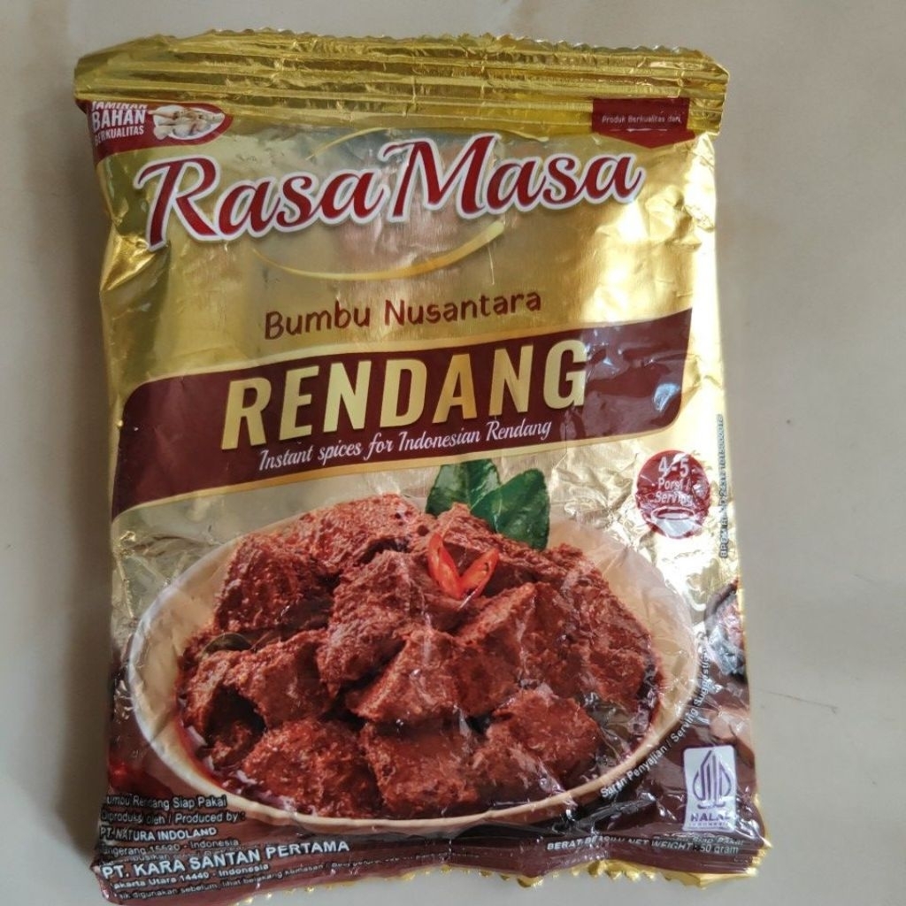 

Bumbu rendang untuk 500 gram daging rasa masa bumbu Nusantara