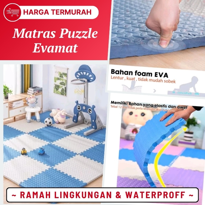 Matras Evamat Matras Anak Matras Puzzle Evamat Tebal 12mm Puzzle Tempat Bermain Anak Playground