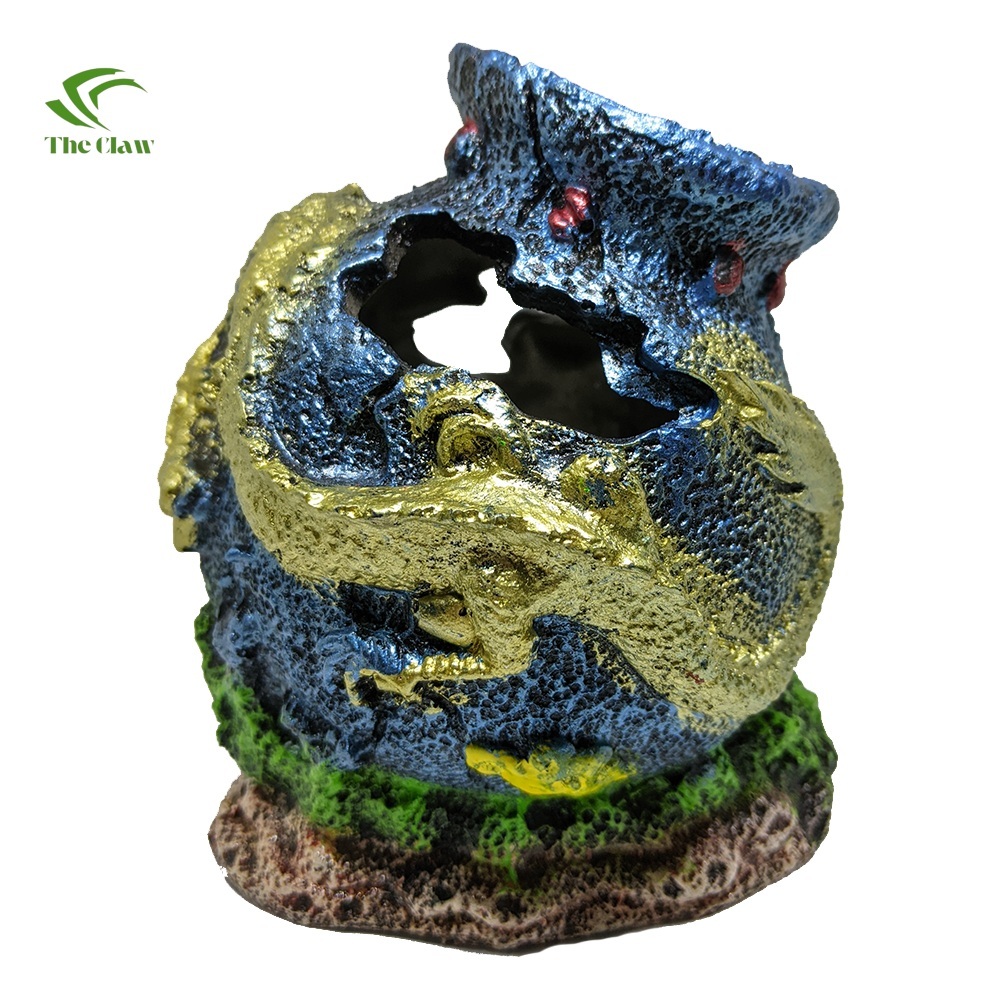 (The Claw) Hiasan aquarium fiber gentong naga mainan