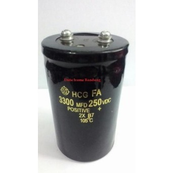 Elco 3300uf - 250vdc / Capacitor / Kapasitor / Hitachi