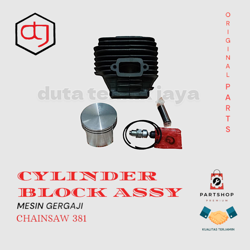 CYLINDER BLOCK ASSY SILINDER BLOK 381 SENSO CHAINSAW 381 LENGKAP