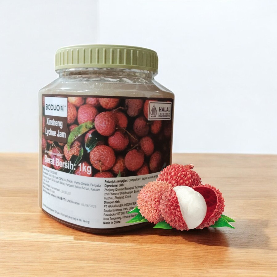 

Xinsheng Premium Boduo Lychee Flavored Jam - 1kg - Selai Leci
