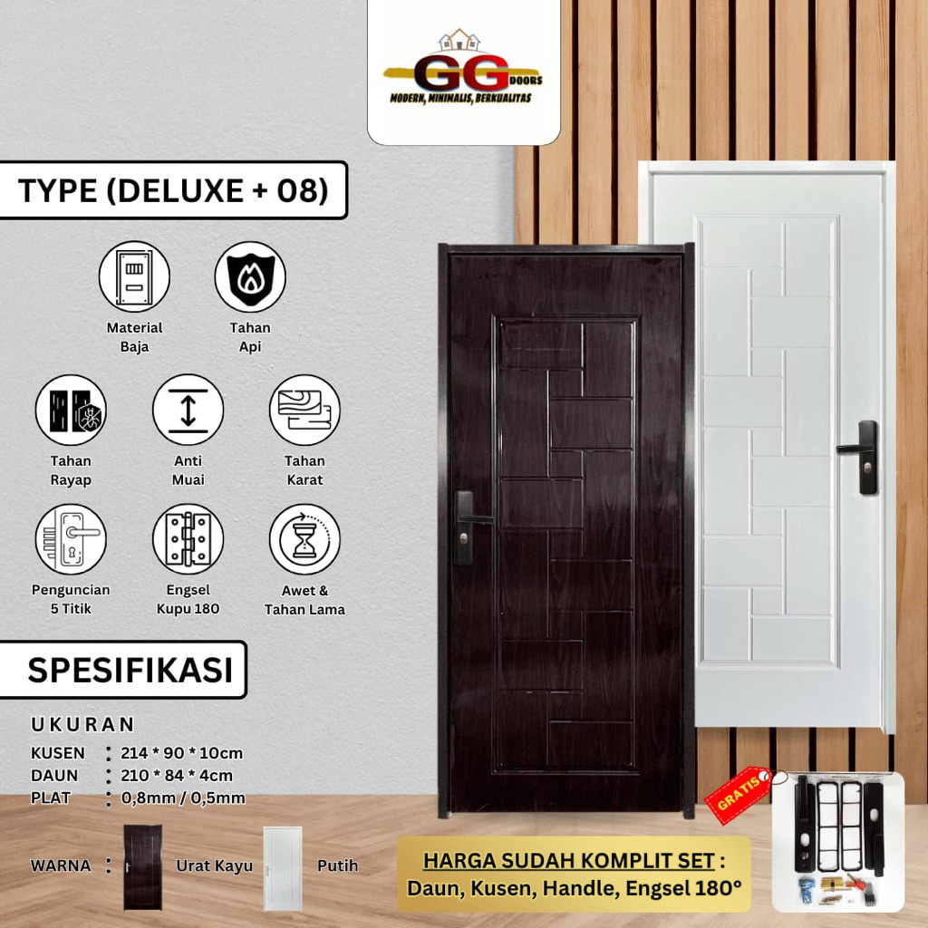 Pintu Baja merek GG DOORS type deluxe 08