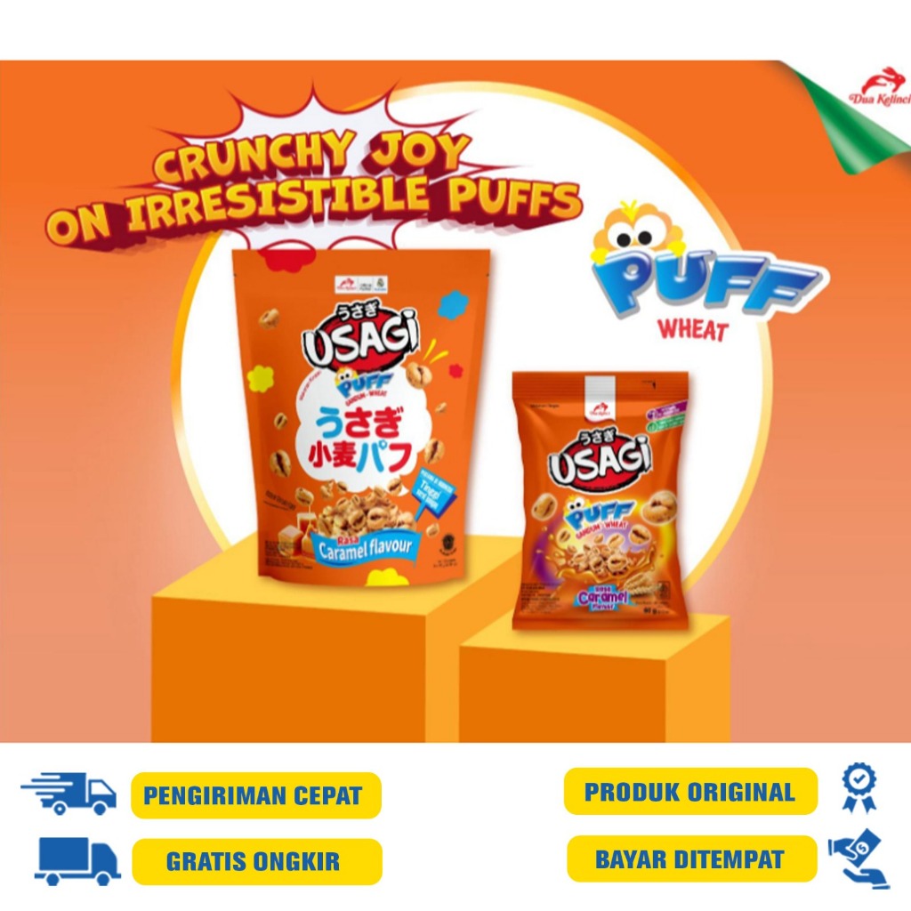 

Usagi Puff Gandum Wheat Rasa Caramel - 20X8 G.R | 60 G.R