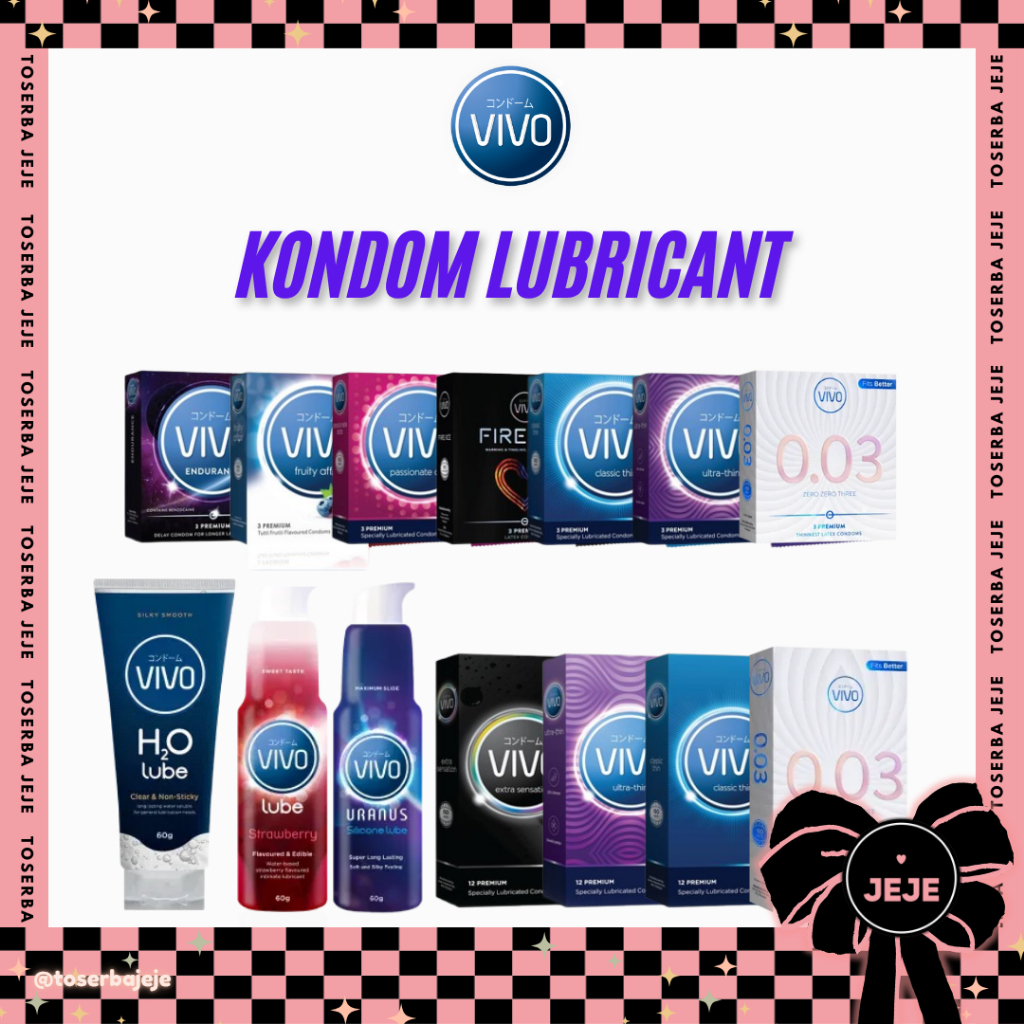 [POTONG RESI] VIVO Condom / Lubricant | Lube / Pelumas / Lubrikan / kondom