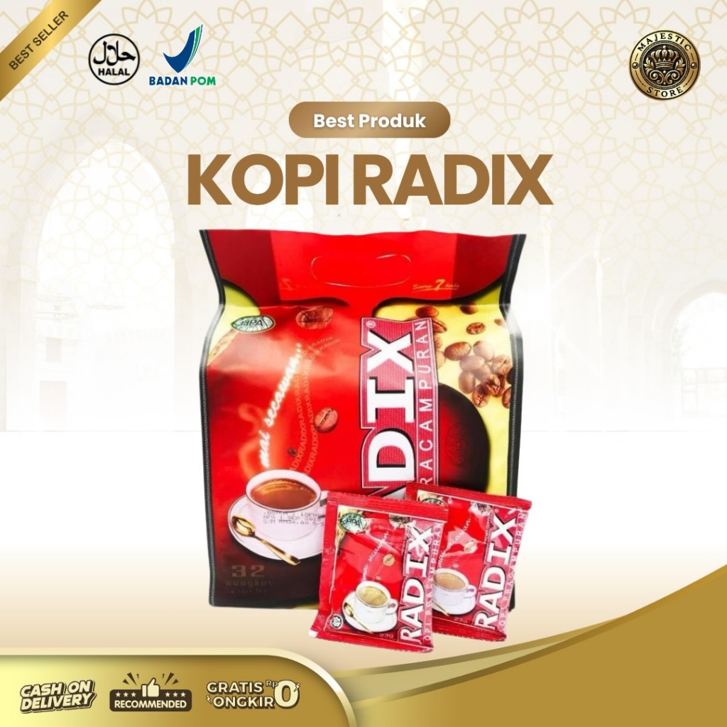 

Kopi Radix HPA Malaysia coffee 32 Sachet Bisa dibeli ecer