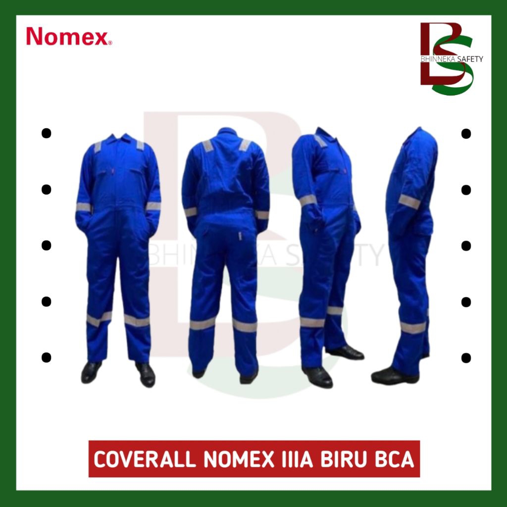 Coverall Nomex IIIA Biru BCA Wearpack Coverall Nomex 3A Flame Resistant Original
