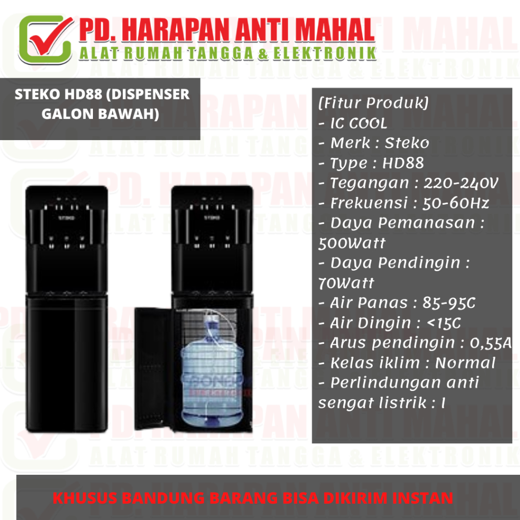 STEKO HD88 (DISPENSER GALON BAWAH)/DISPENSER GALON BAWAH/ DISPENSER BAWAH