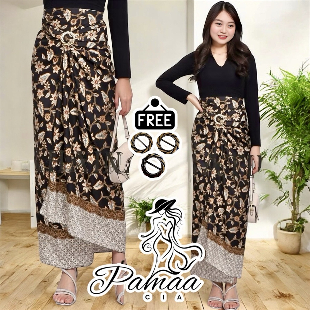 rok lilit batik serut motif lili gold cocok acara formal nikahaan tunanggan kondangan wisuda kegerej