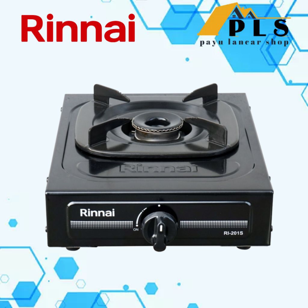 RINNAI kompor gas 1 tungku RI 201 S teflon, kompor gas rinai 1 mata