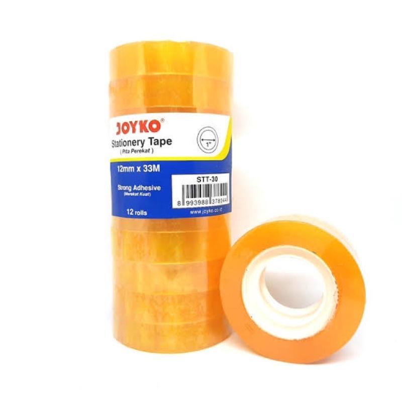 

Stationery Tape Pita Perekat Selotip Bening 12mm Joyko STT-30 Original (1 PCS) / Solatip Kertas Isolasi Lakban Kecil Cellotape Lebar 1/2 Inch Per Pcs