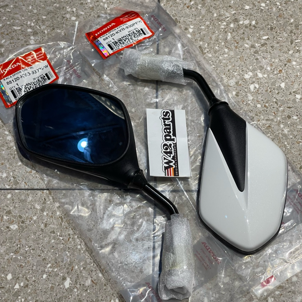 KACA SPION VARIO KARBU 110 CW VARIO TECHNO 110 KARBU BEAT KARBU PUTIH KANAN KIRI SET ORIGINAL AHM