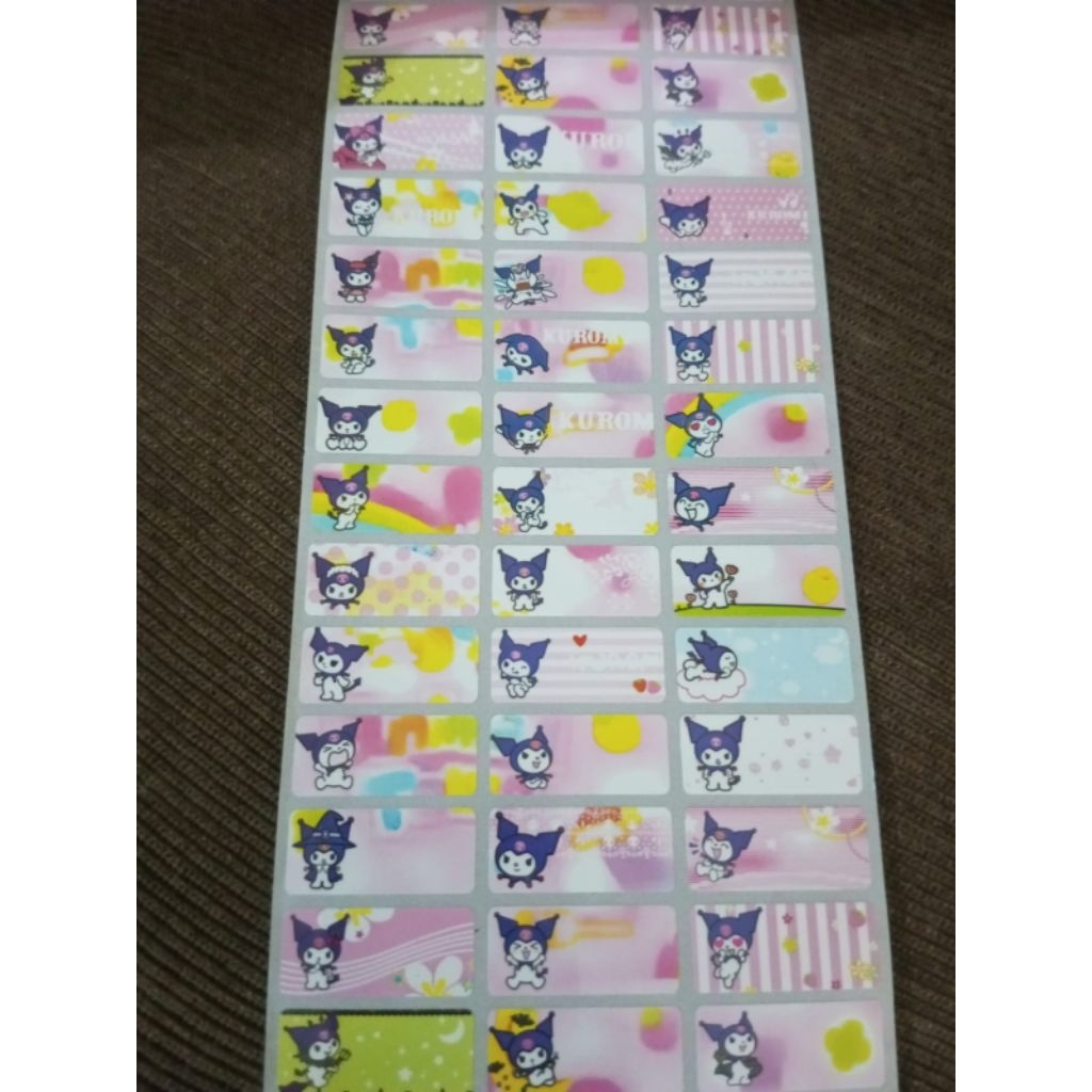 

STIKER NAMA WATERPROOF SIZE M/STIKER NAMA MOTIF/STIKER NAMA KARAKTER KUR0MI/STIKER NAMA TERBARU