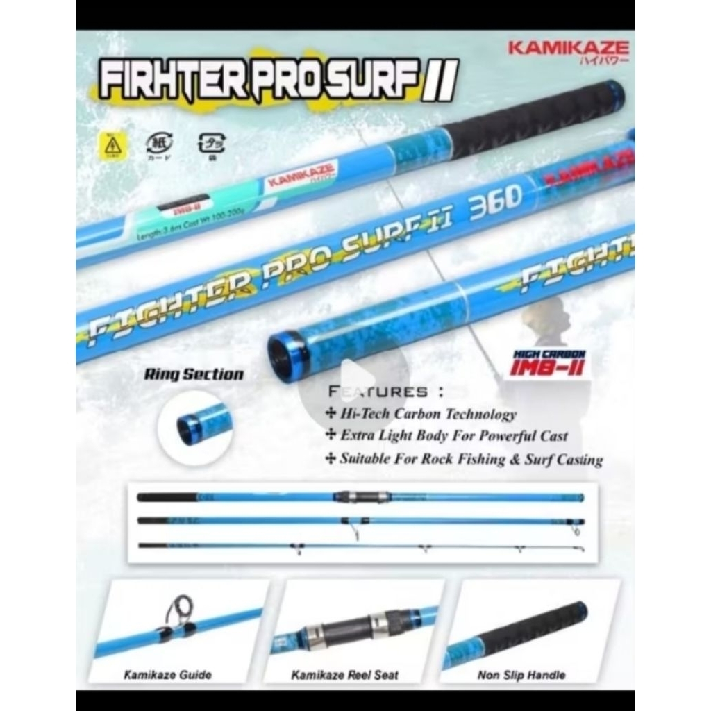 joran sambung 3 kamikaze fighter pro 420 390