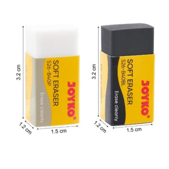 

Penghapus Pensil JOYKO 526-B40P Putih - Eraser Karet 526-B40P Grosir Box isi 40ps ( 1 BOX)
