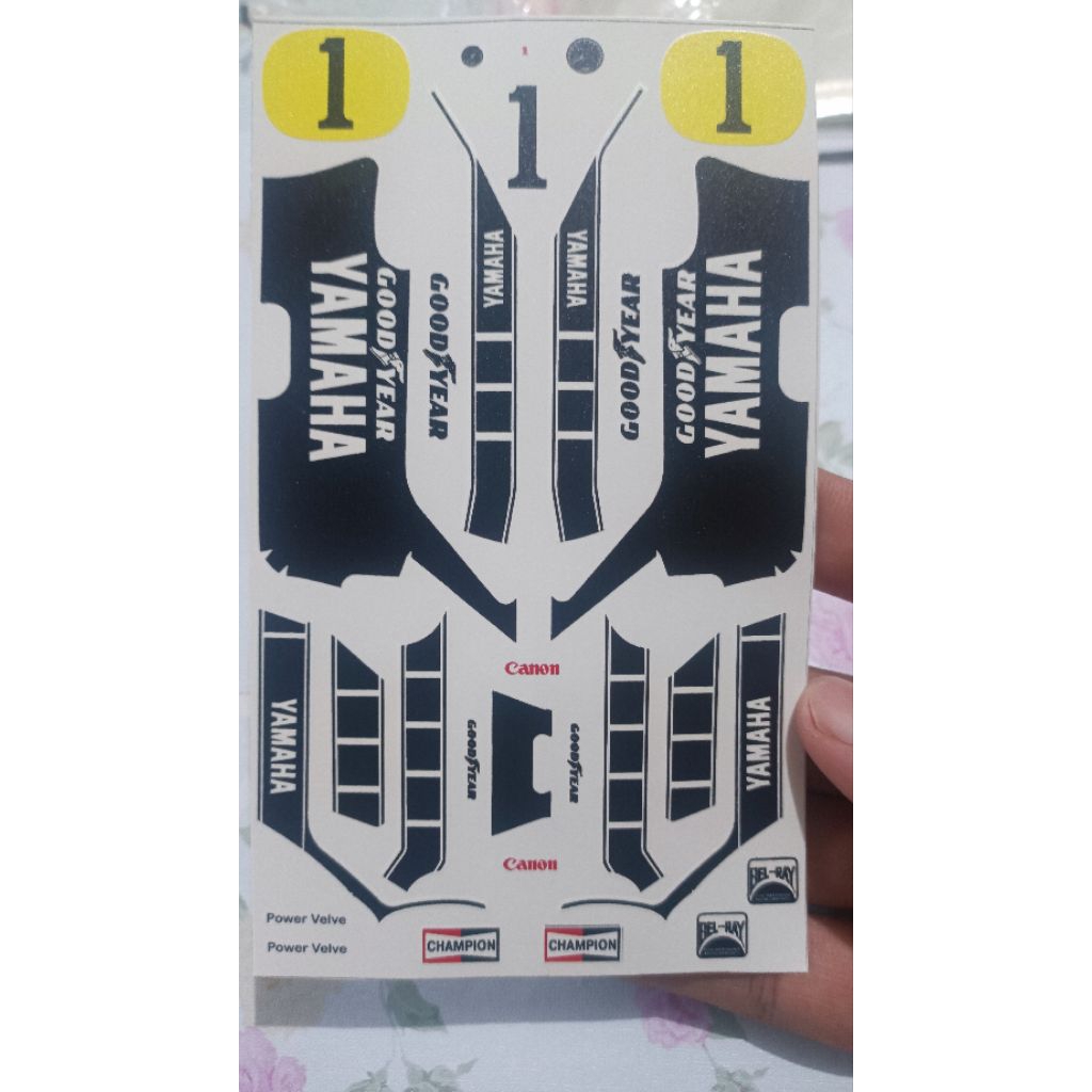 Decal Yamaha YZR 500 1979, Decal Kenny Robert 1/12