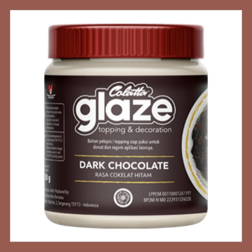 

Colatta Glaze Topping & Dekorasi Dark Cokelat 250 g