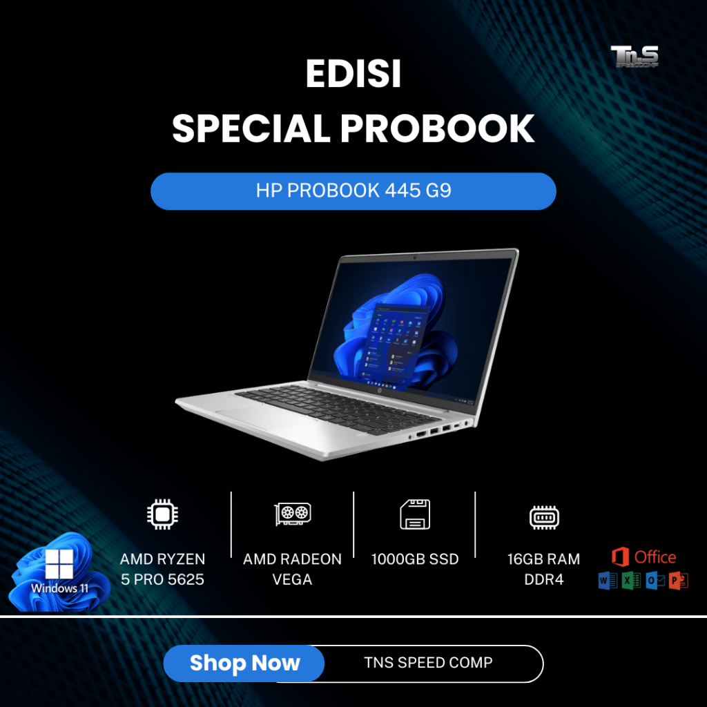 HP PROBOOK GAMING 445 G9 AMD RYZEN 5 5625U 12 CPUS/ 16GB RAM DDR4 / 512GB SSD NVME / FULL HD IPS