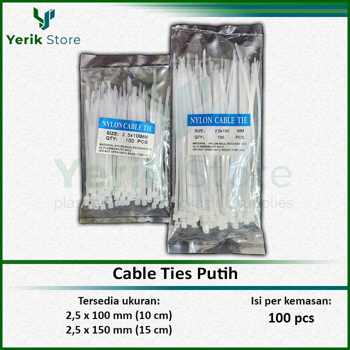 

Cable Ties Putih 2,5 mm SEGEL MAKANAN KANTONG KRESEK