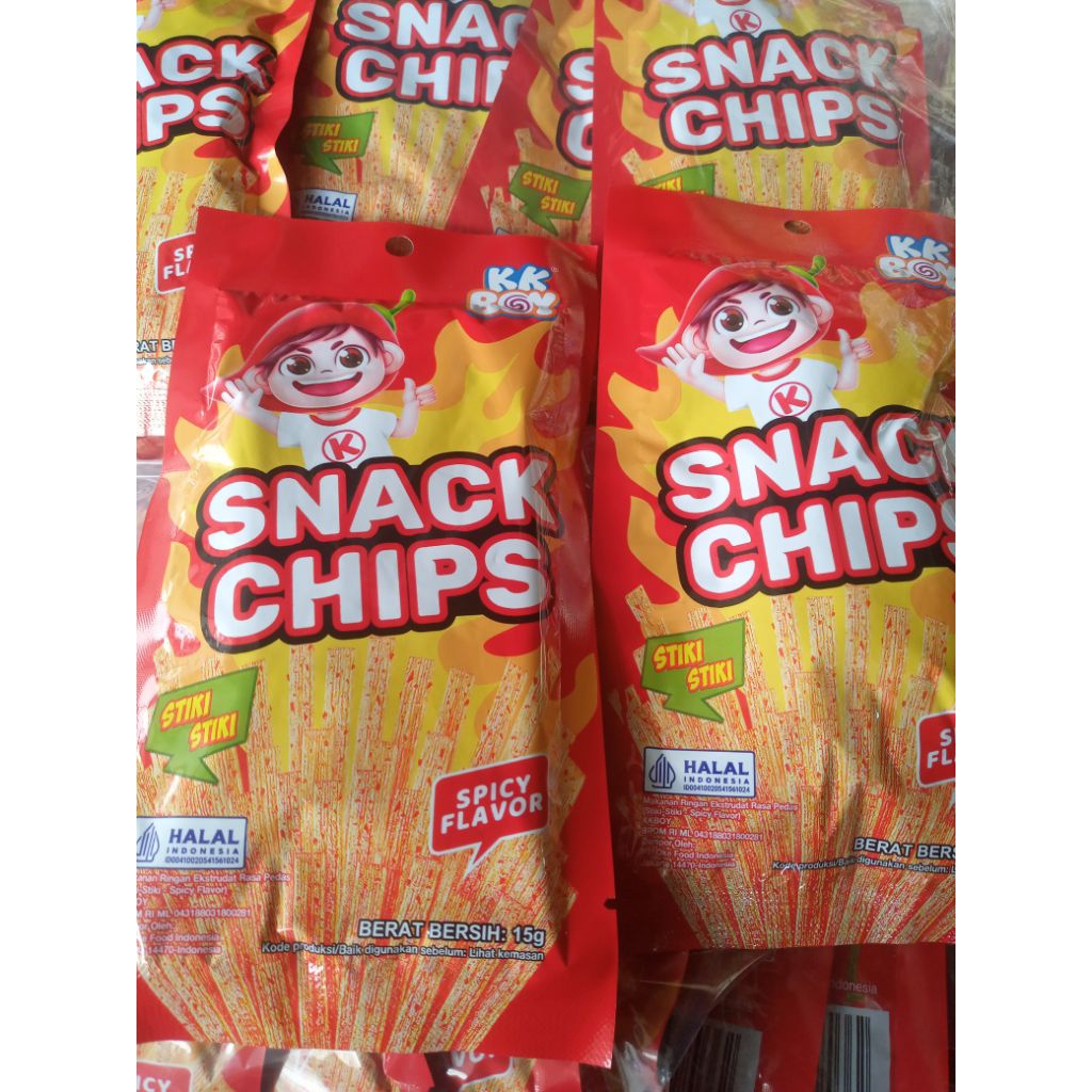 

snack chips halal spicyy flavour isi 20 pcs