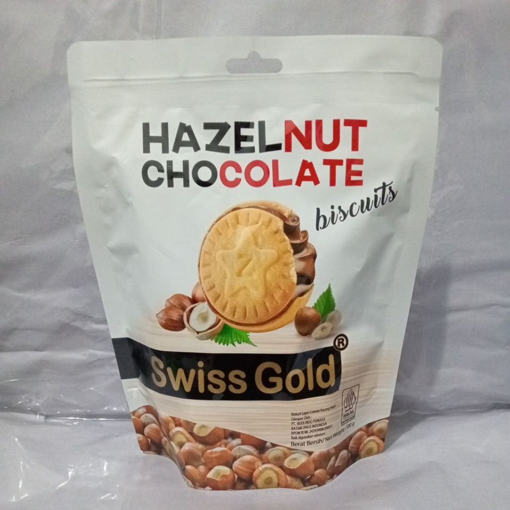

Swiss Gold Hazelnut Chocolate Biscuits 100g