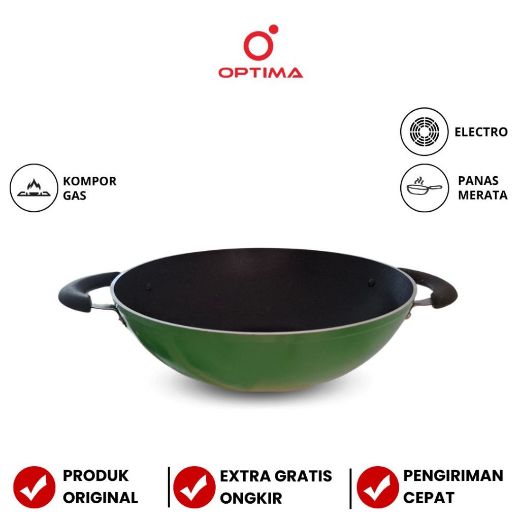[BEST QUALITY] Wok Monde 30 cm Optima Cookware
