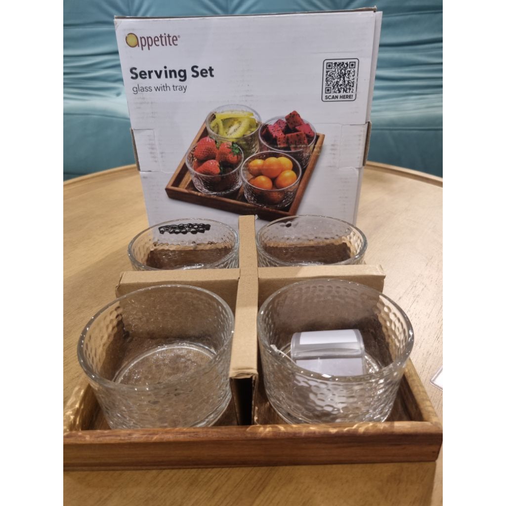 appetite set 4pcs wadah saji dengan nampan/Serving set informa