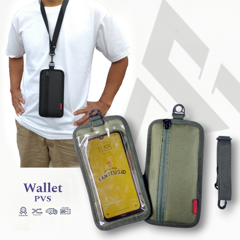 Tas Hp Selempang Mini Pria Mika Pvs Dompet Gantung Leher