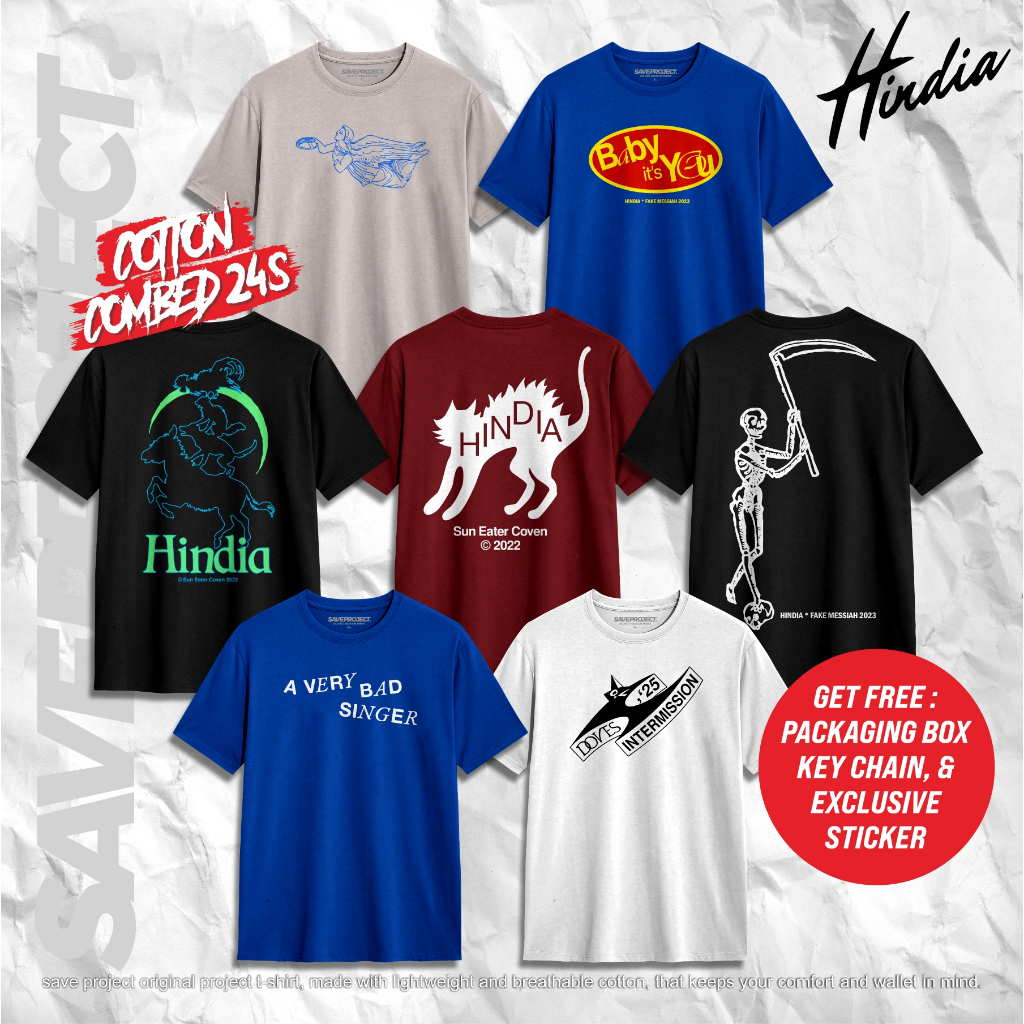 SAVE. Project | Kaos HINDIA "Series 5" | Merchandise Hindia | SDY | Kaos Hindia | Distro Unisex Tee