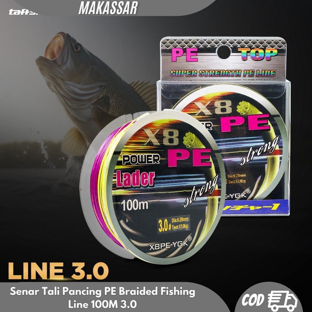 Senar Tali Pancing PE Braided Fishing Line 100M 3.0